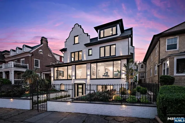 a front view of a building with street