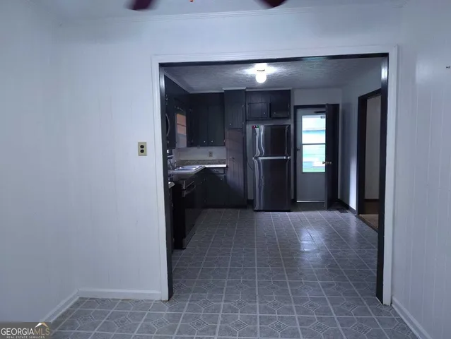a view of hallway and kitchen