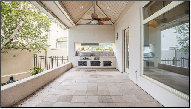 a view of a patio with a outdoor space