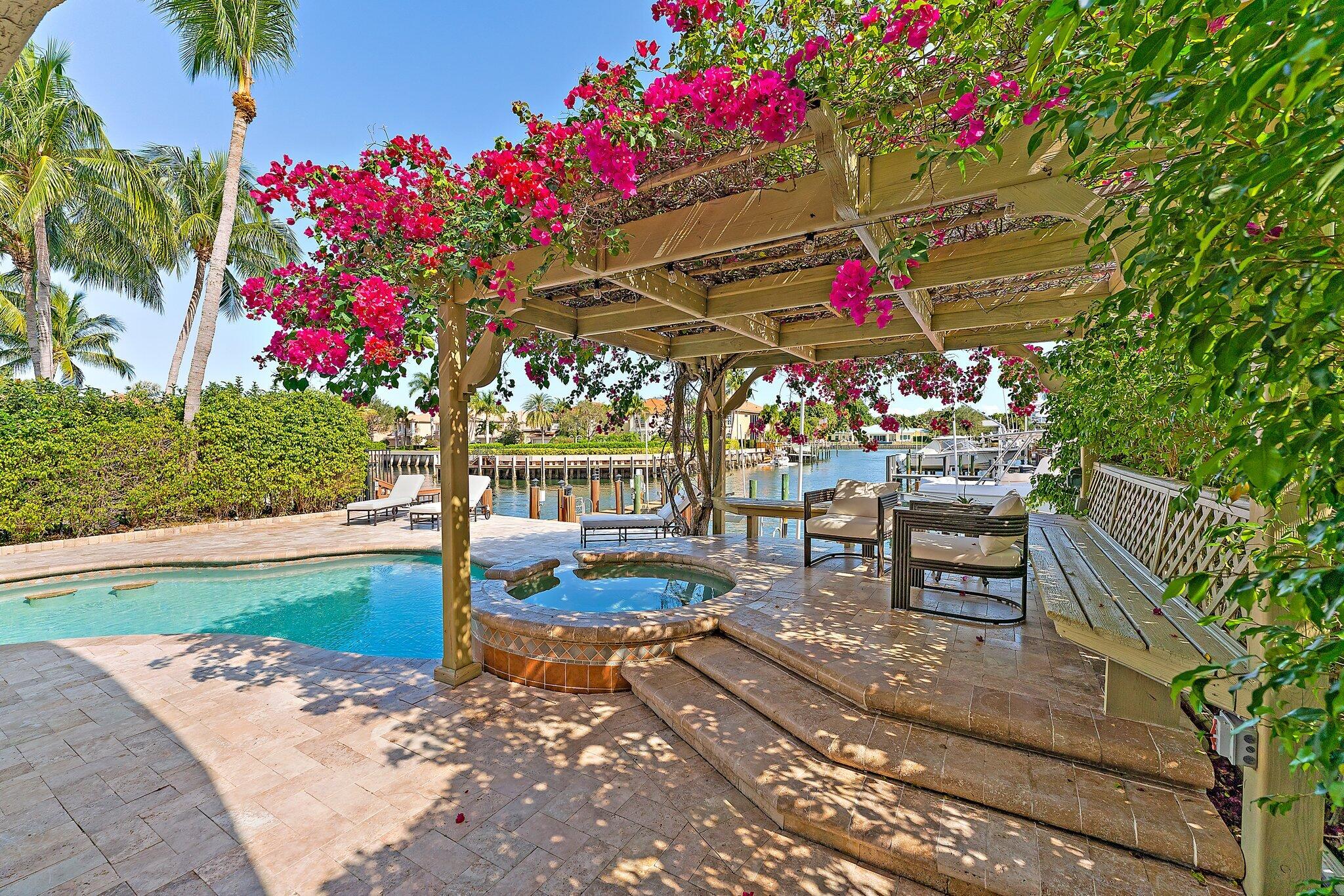 720 Maritime Way North Palm Beach, FL 33410 - Photo 14 of 78 Pool & Spa with Pergola