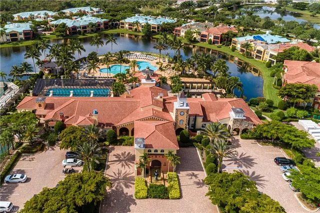 a view of a garden with a lake