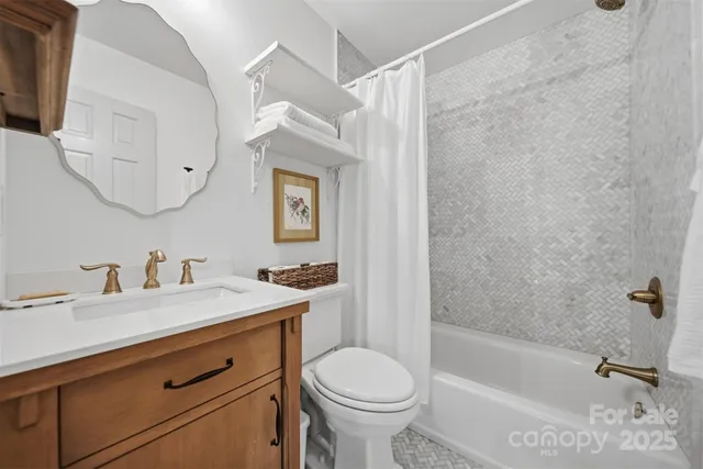 a view of road and trees