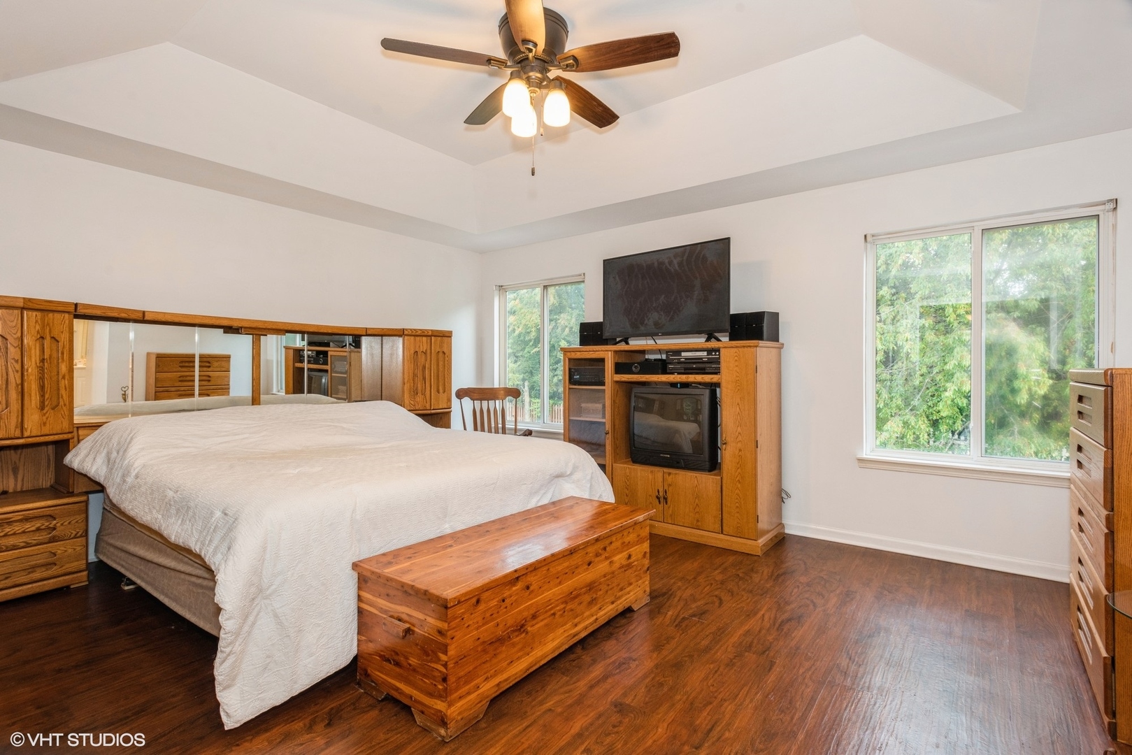 14505 Etchingham Drive Lockport, IL 60441 - Photo 9 of 19 a spacious bedroom with a bed and a flat screen tv