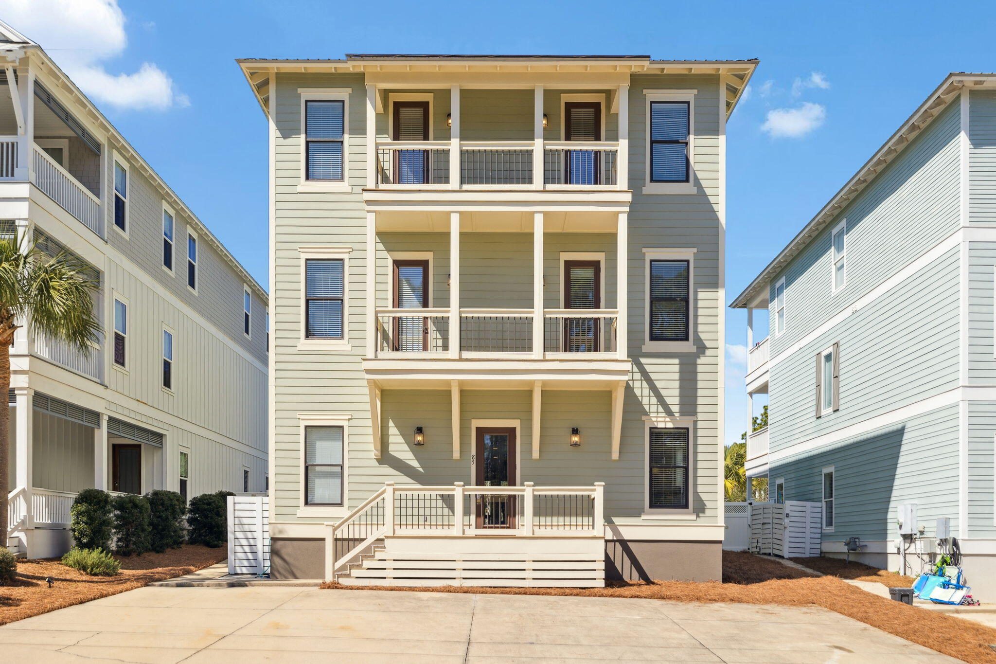 a view of a building with a outdoor space