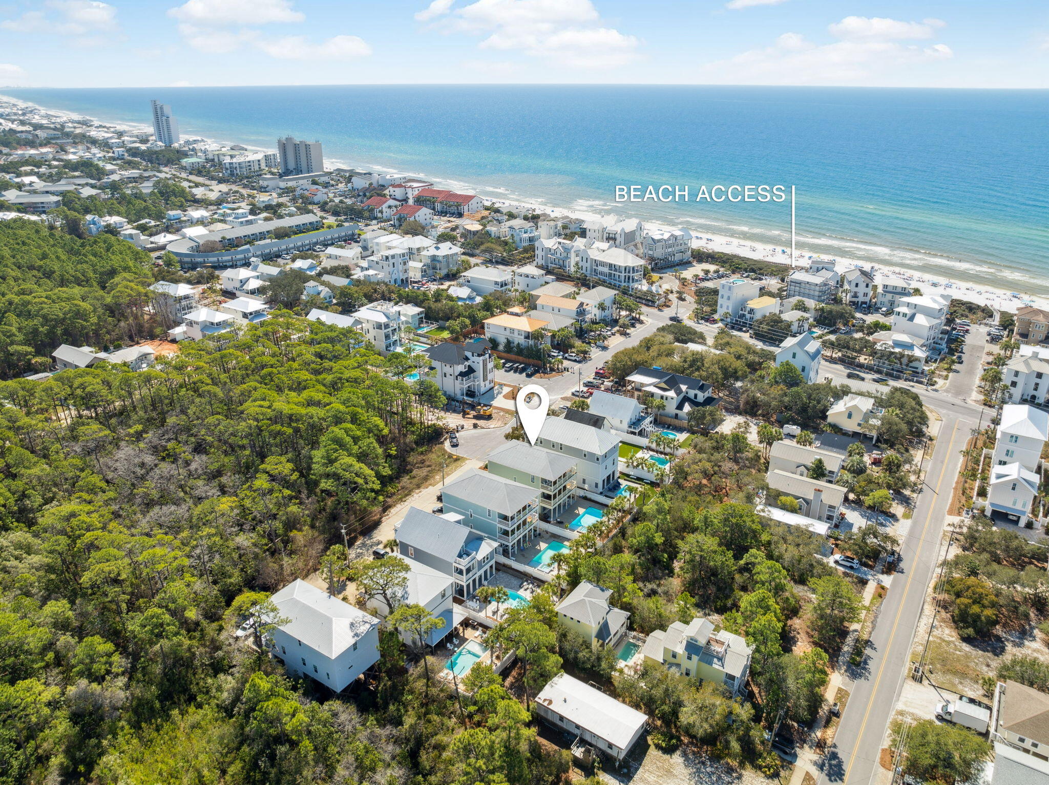 85 Santa Clara Street Santa Rosa Beach, FL 32459 - Photo 3 of 54 an aerial view of residential houses with outdoor space