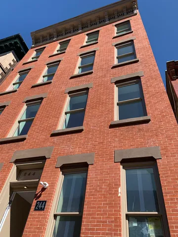 a front view of a building