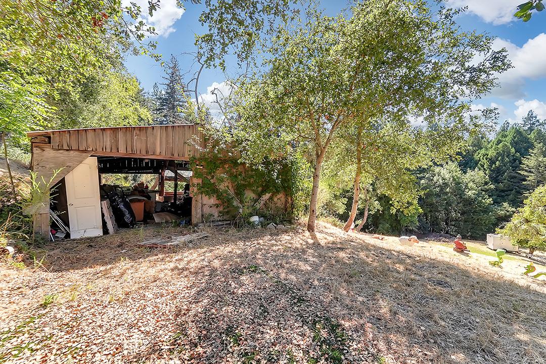 14136 Long Ridge Road Los Gatos, CA 95033 - Photo 59 of 75 a view of a barn in the middle of a yard