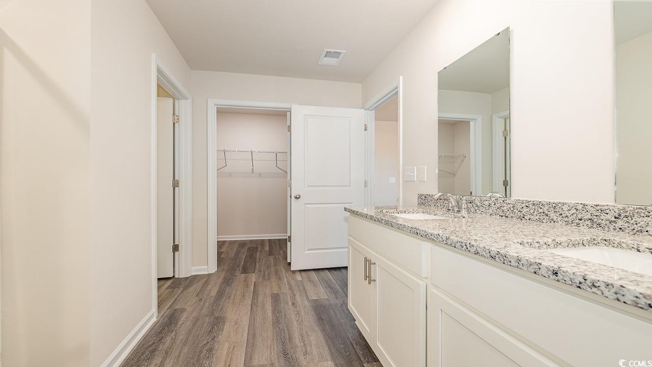 3433 Ashridge Way Conway, SC 29526 - Photo 22 of 31 Bathroom with vanity and hardwood / wood-style flo