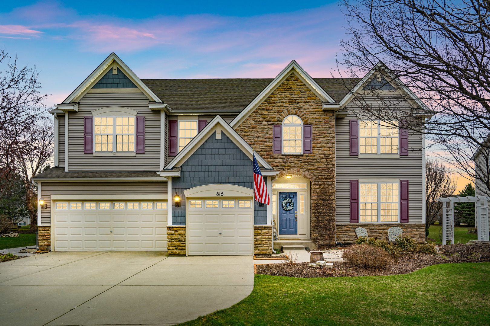 815 Myers Road Sugar Grove, IL 60554 - Photo 43 of 44 a front view of a house with garden