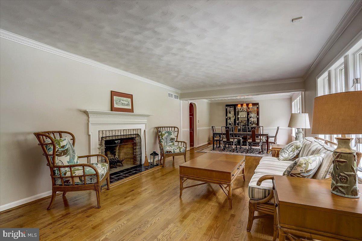 Living Room w/ Wood Fireplace