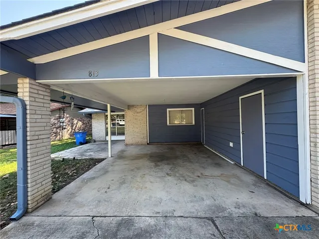 a view of a car garage door
