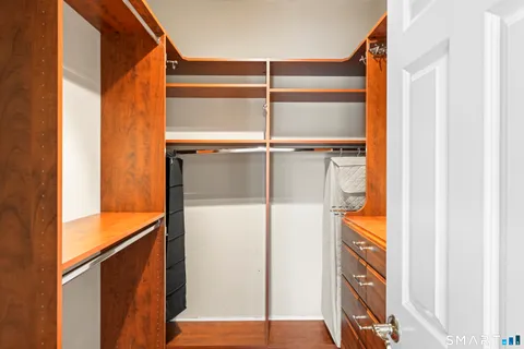 a close view of closet