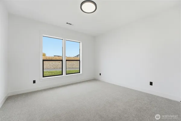 an empty room with a window