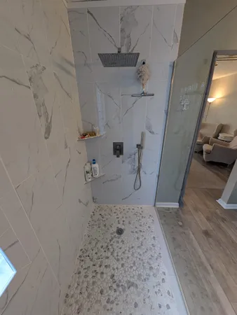 a bathroom with a toilet