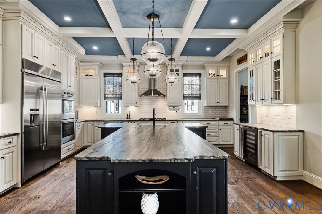 16118 Old Castle Road Midlothian, VA 23112 - Photo 19 of 50 a kitchen with stainless steel appliances granite countertop a sink a stove and a refrigerator