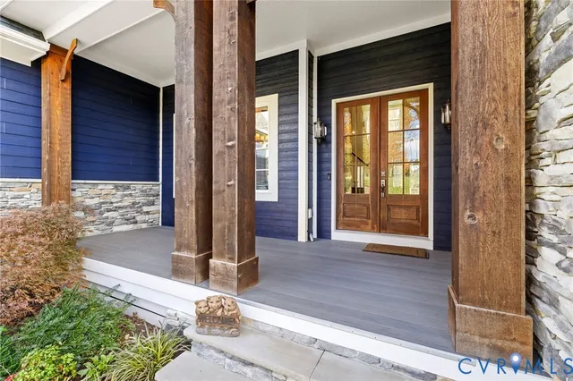 a front view of a house with a porch