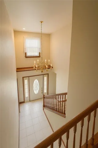 a view of a hallway from a hallway