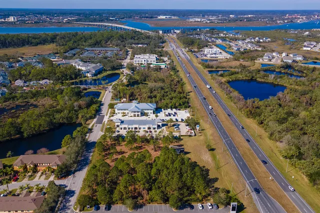 a view of city and mountain