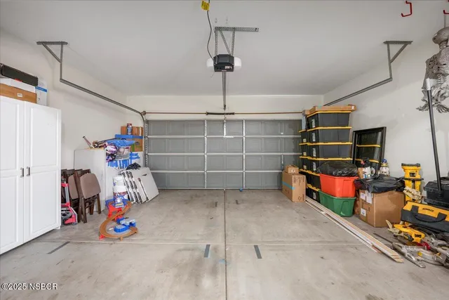 a view of a garage with stuff