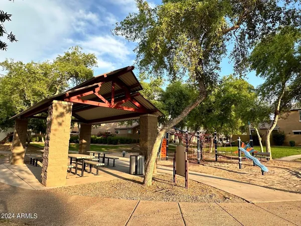 a view of outdoor space with seating