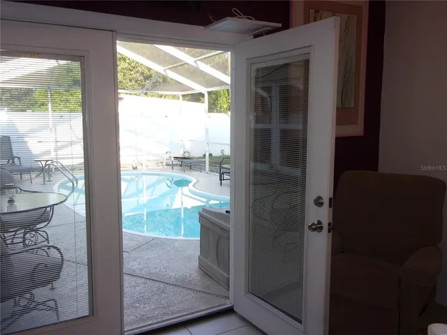 a living room with a couch and a table