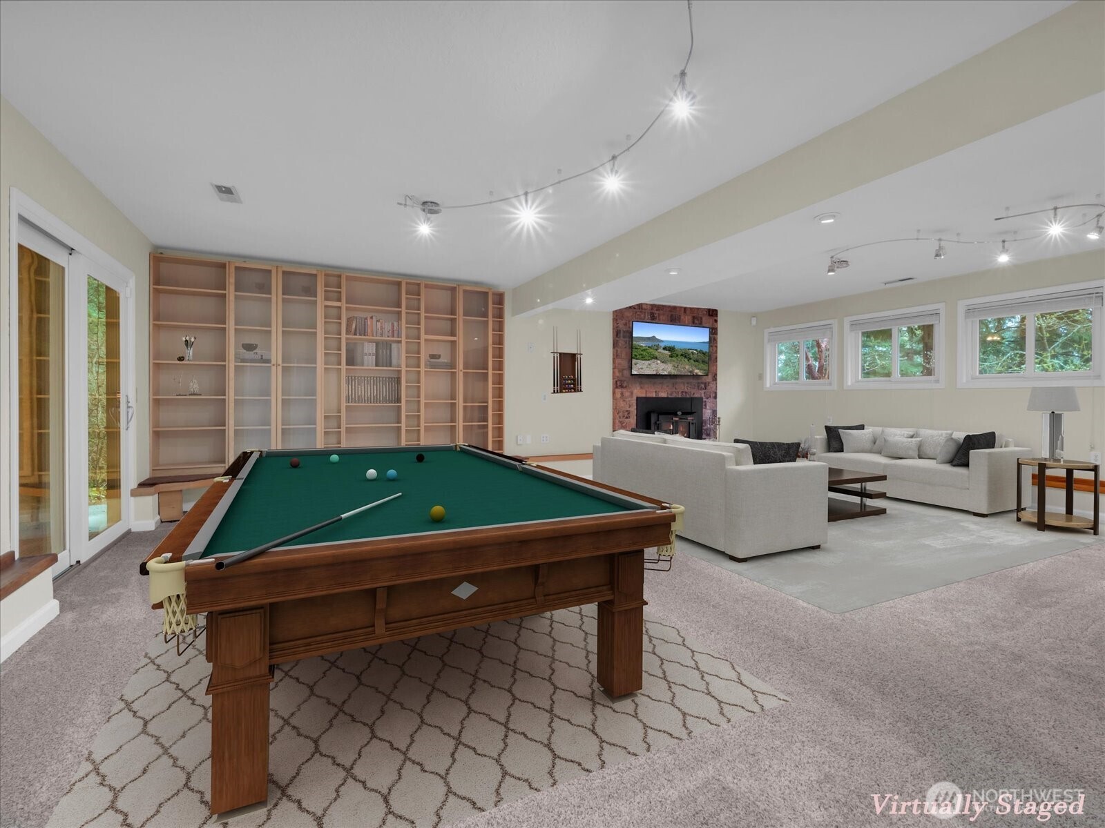 20921 28th Avenue Southeast Bothell, WA 98021 - Photo 23 of 37 a room with furniture pool table and windows