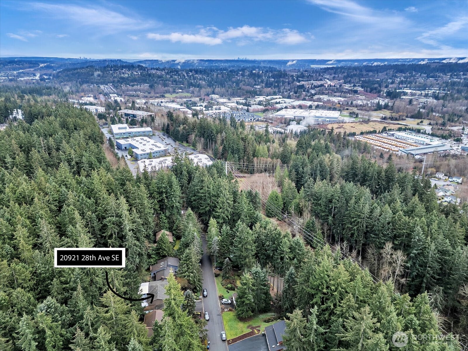 20921 28th Avenue Southeast Bothell, WA 98021 - Photo 33 of 37 an aerial view of a city with lots of residential buildings
