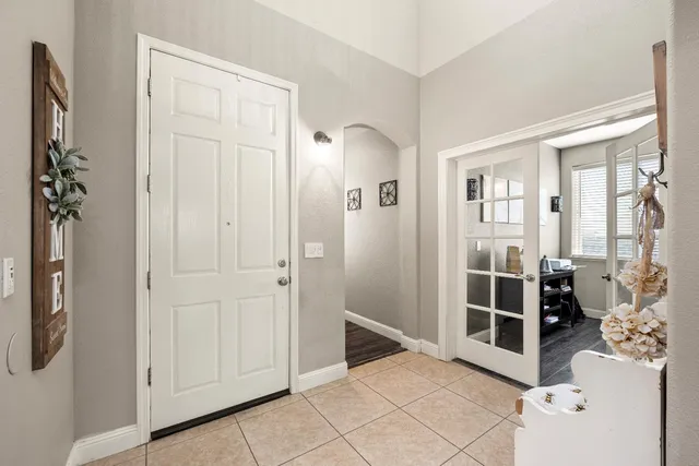 a view of a bathroom from the hallway