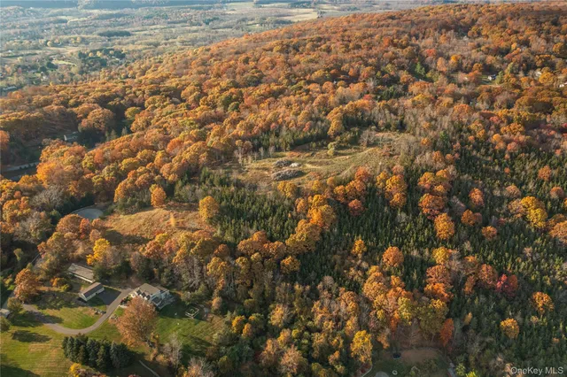 an aerial view of residential houses with city view and mountain view