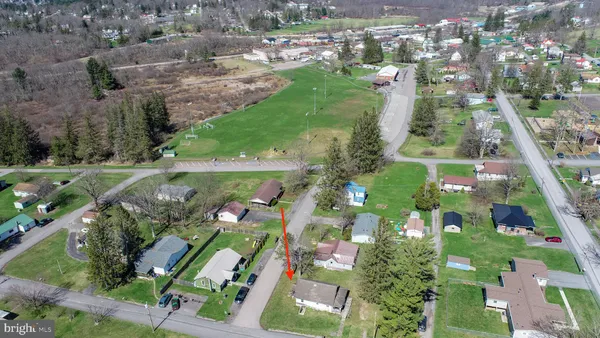 an aerial view of multiple house