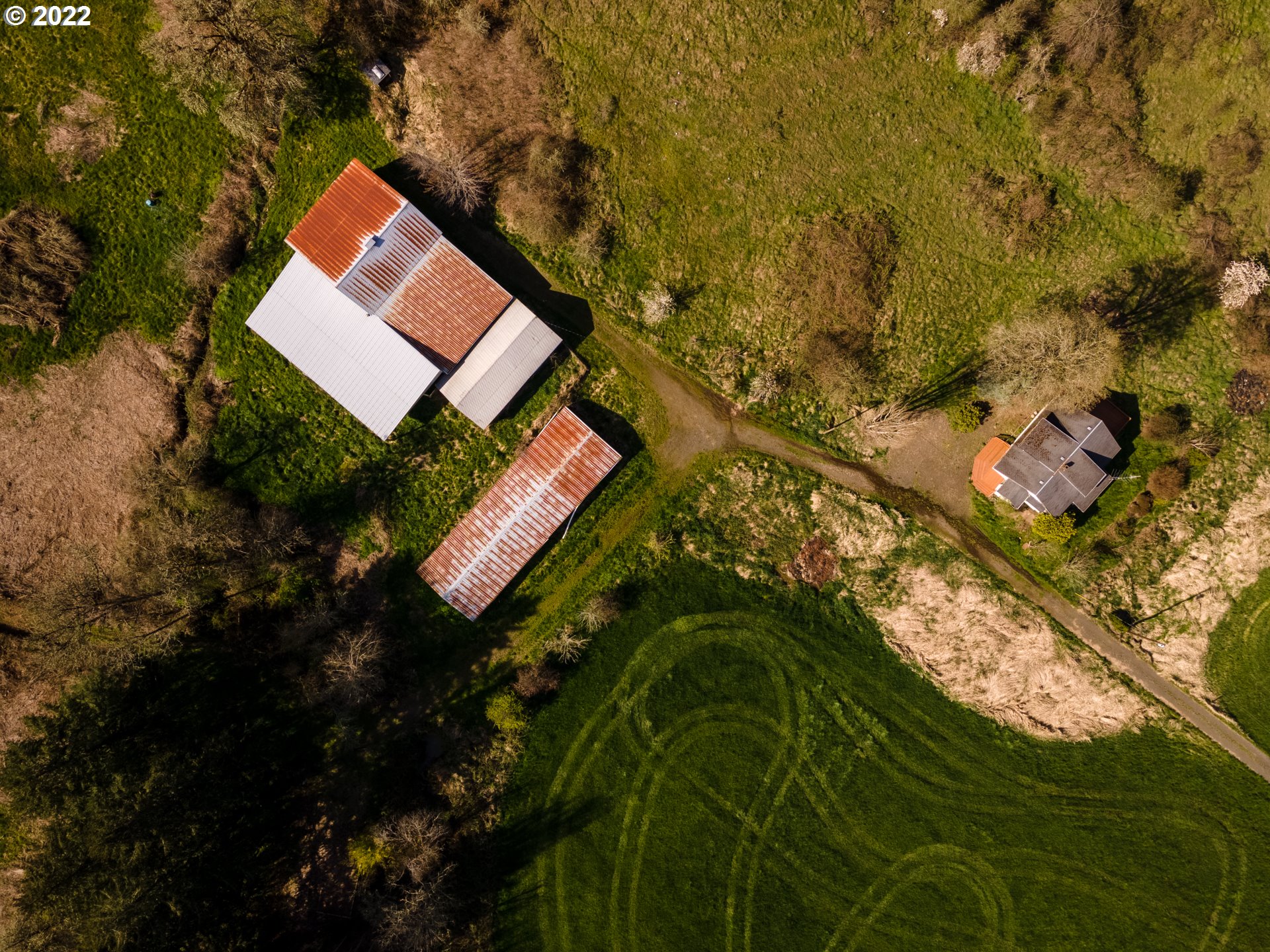 20091 Northeast Laughlin Road Yamhill, OR 97148 - Photo 12 of 26 an aerial view of a house with a yard