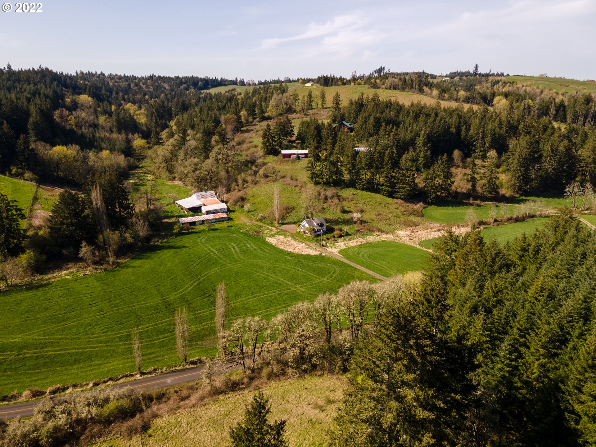 20091 Northeast Laughlin Road Yamhill, OR 97148 - Photo 3 of 26 a view of a town with mountains in the background