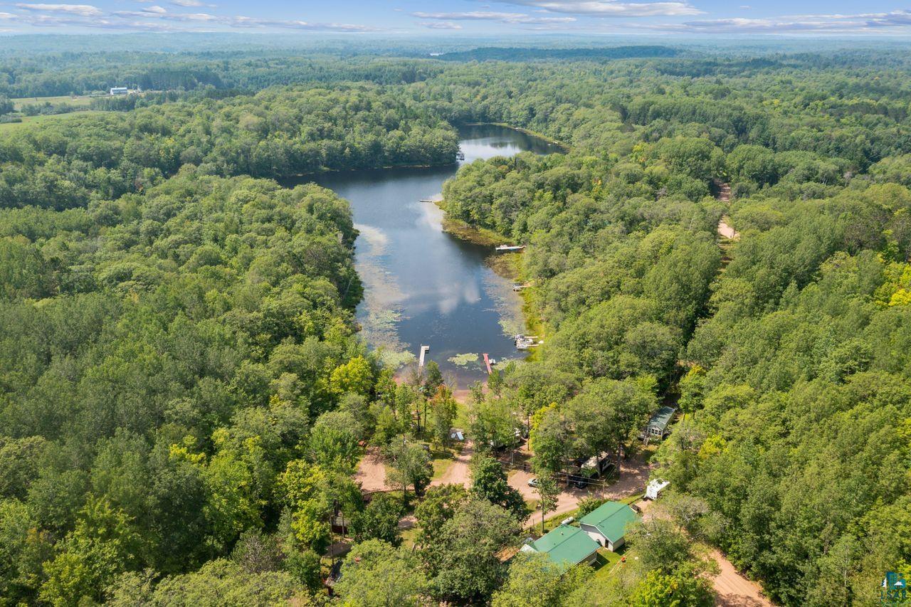 9505 Wildwood Campground Road Iron River, WI 54847 - Photo 7 of 34 Aerial view featuring a water view