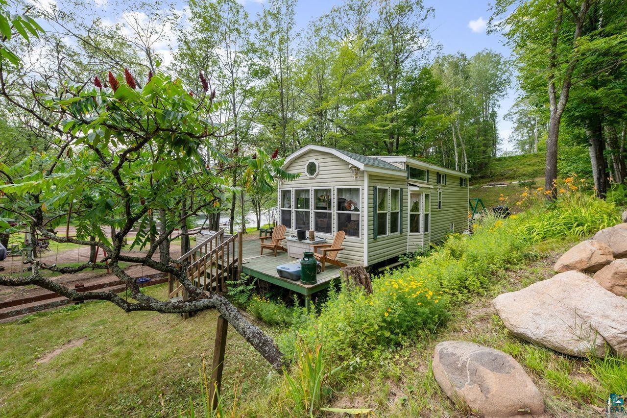 9505 Wildwood Campground Road Iron River, WI 54847 - Photo 8 of 34 Back of property featuring a wooden deck