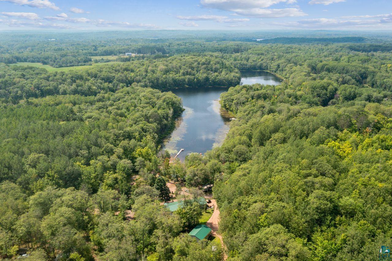 9505 Wildwood Campground Road Iron River, WI 54847 - Photo 9 of 34 Birds eye view of property featuring a water view