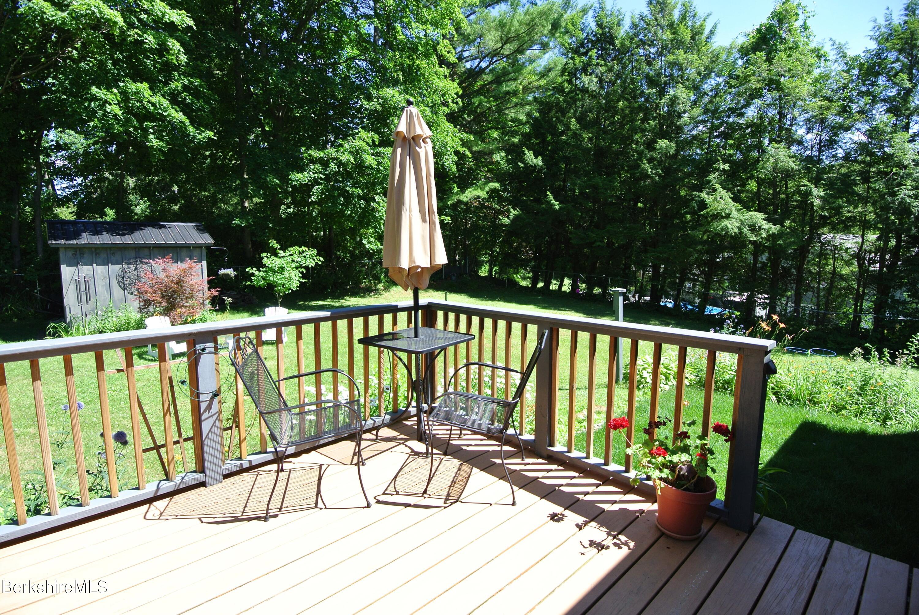 Sunny deck off kitchen
