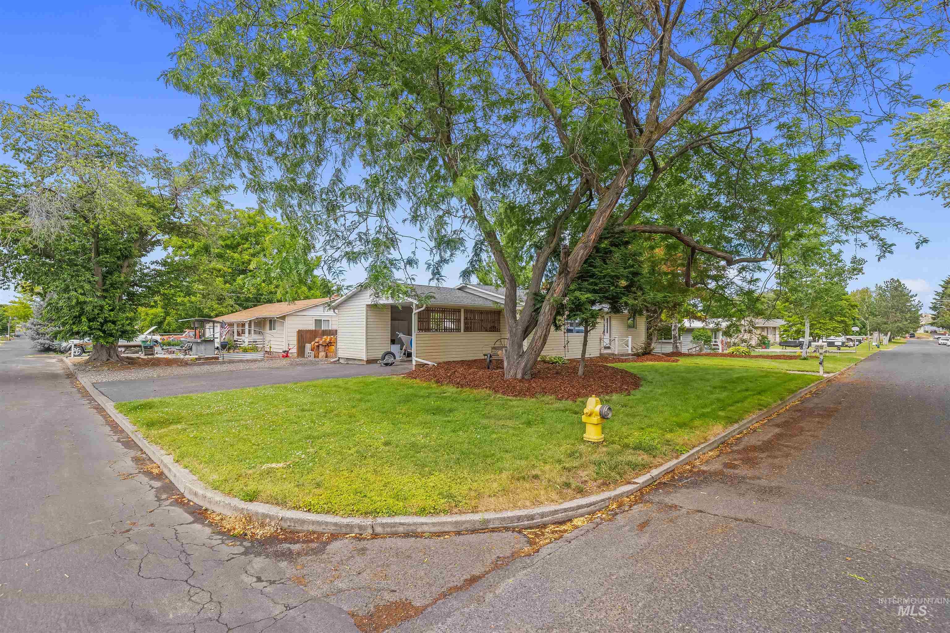 3620 18th Street Lewiston, ID 83501 - Photo 3 of 32 Corner lot featuring a mature tree, well-maintained lawn, and a paved driveway