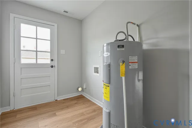 a view of walk in closet with window