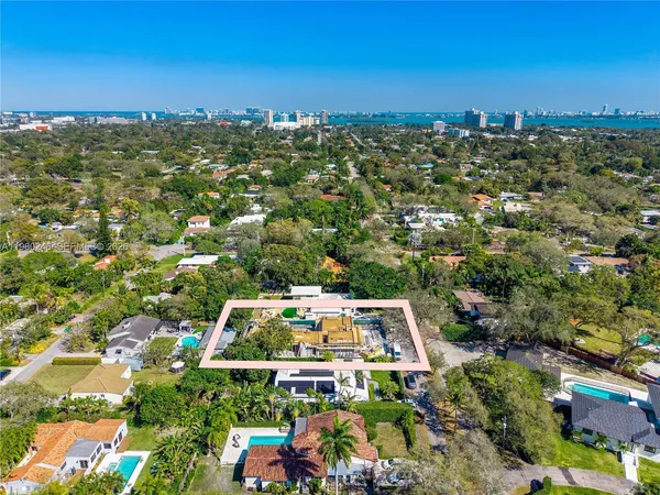an aerial view of multiple house
