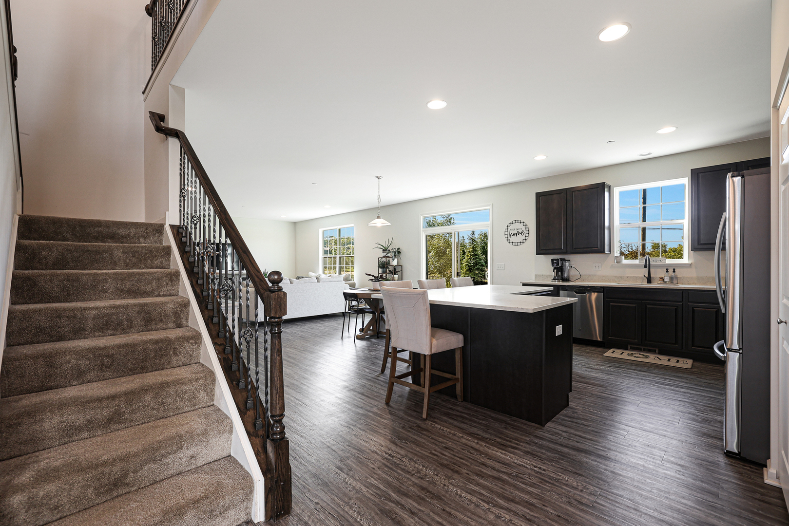 5835 Fairview Lane Hoffman Estates, IL 60192 - Photo 8 of 33 a view of kitchen with sink and wooden floor