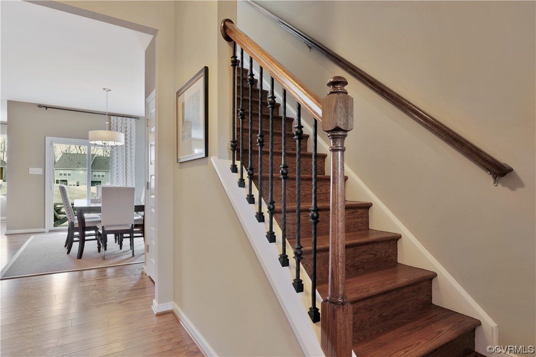 12918 Deep Wl Road Midlothian, VA 23112 - Photo 4 of 50 a view of entryway and hall with wooden floor