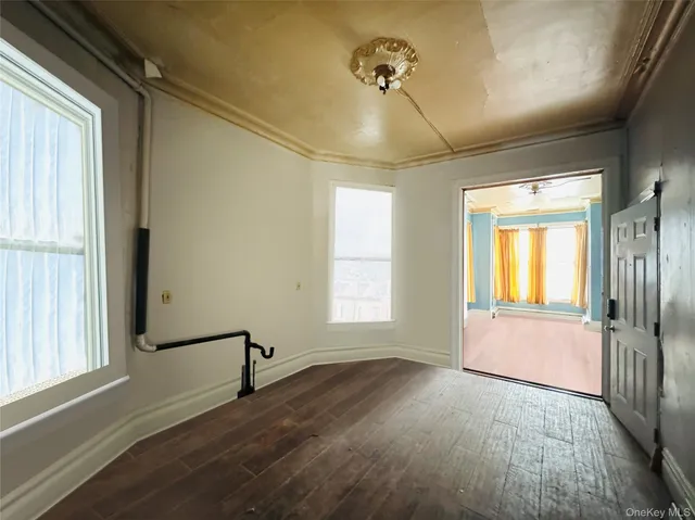 a view of a livingroom with a staircase