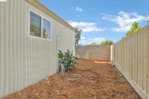 a view of a backyard