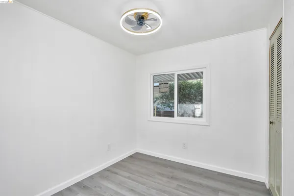 an empty room with a window