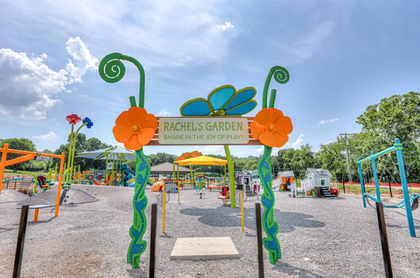 a view of park with slide