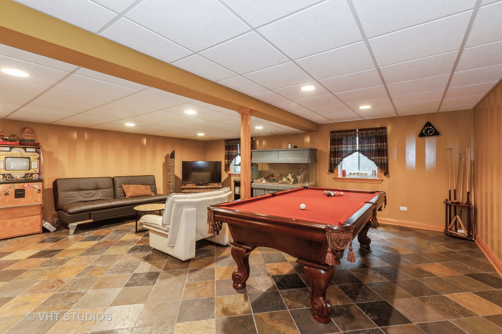 2578 Crestview Drive Aurora, IL 60502 - Photo 22 of 43 a room with table tennis pool table and stairs