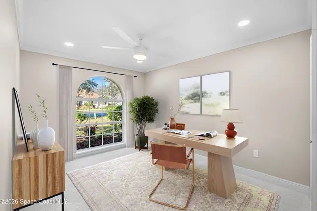 a front view of house with yard and seating