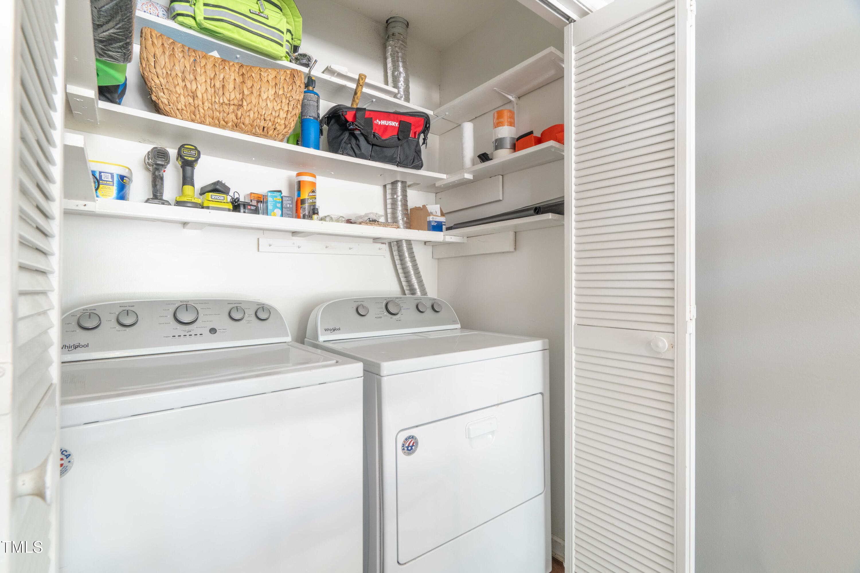1316 Garden Crest Circle Raleigh, NC 27609 - Photo 22 of 46 a utility room with dryer and washer