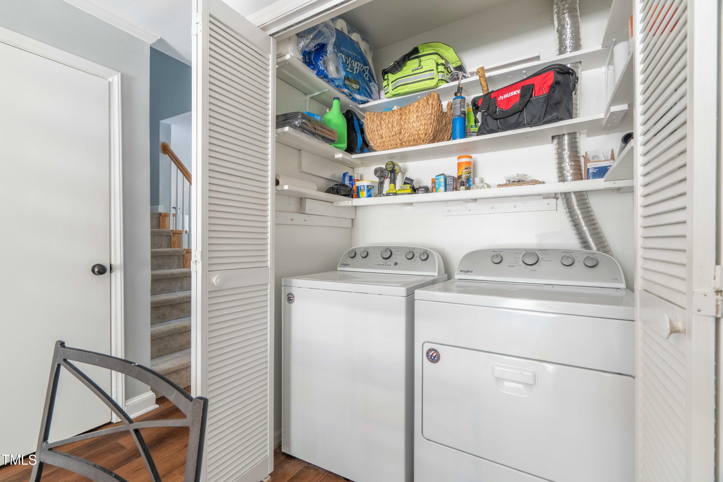 1316 Garden Crest Circle Raleigh, NC 27609 - Photo 23 of 46 a utility room with dryer and washer