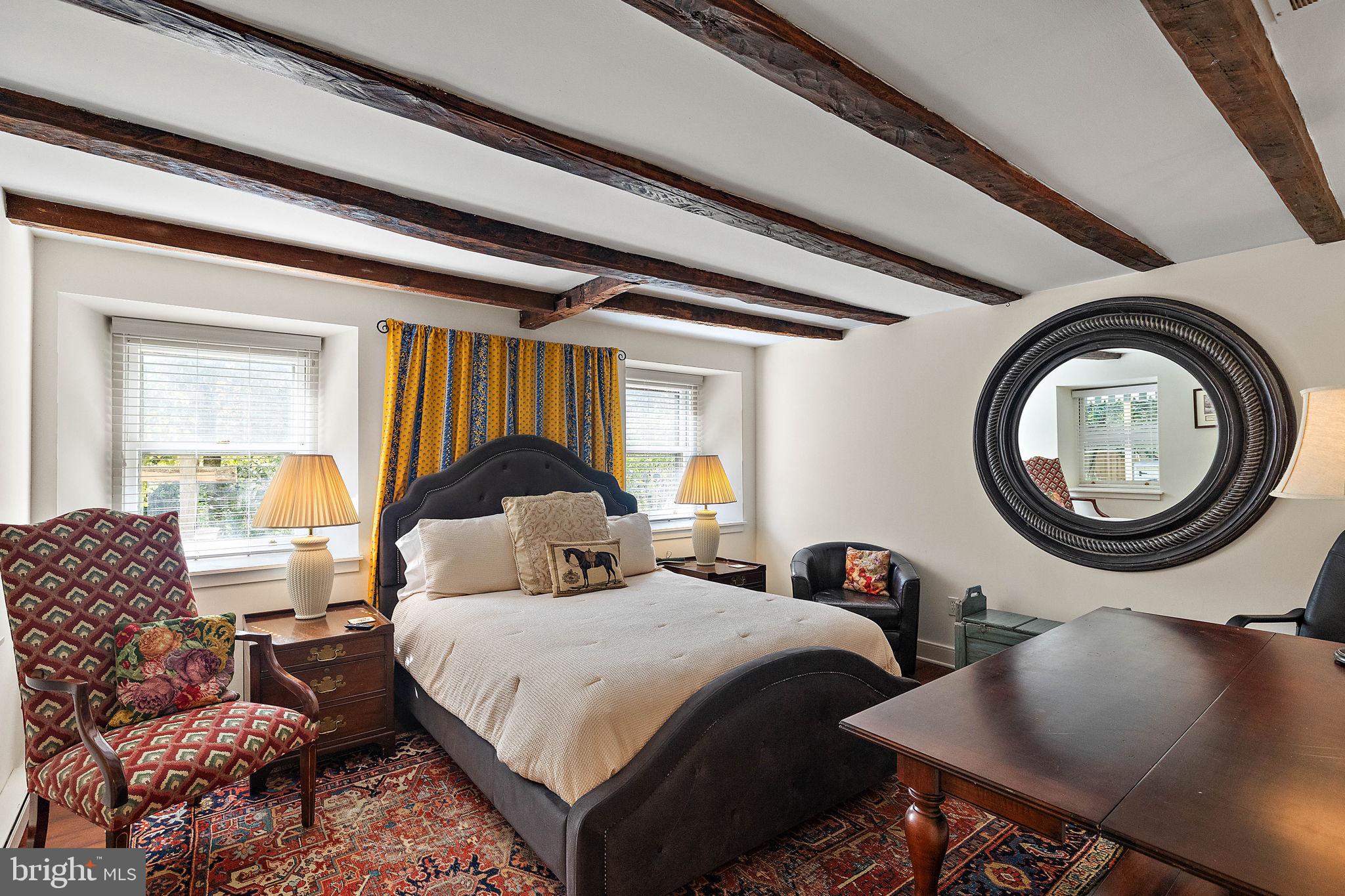 126 Ridge Road Chadds Ford, PA 19317 - Photo 38 of 64 Large bedroom with original beams